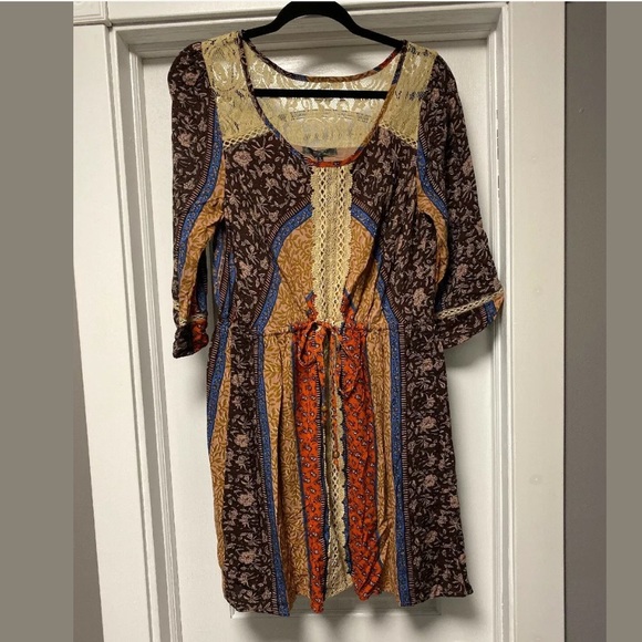 Miss Me Vintage Lace Boho Hippie Dress Size Medium - Picture 1 of 7
